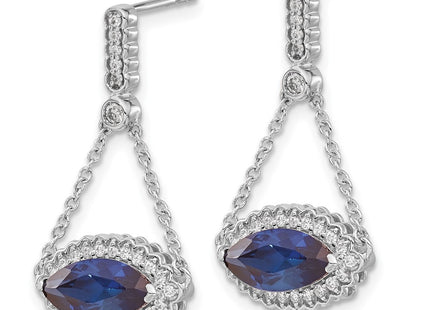 14k White Gold Earrings Style EM7229 - Classique Jewelry Inc.