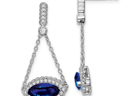 14k White Gold Earrings Style EM7229 - Classique Jewelry Inc.