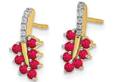 14k Yellow Gold Earrings Style EM7248 - Classique Jewelry Inc.