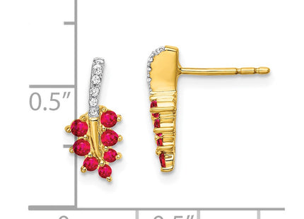 14k Yellow Gold Earrings Style EM7248 - Classique Jewelry Inc.