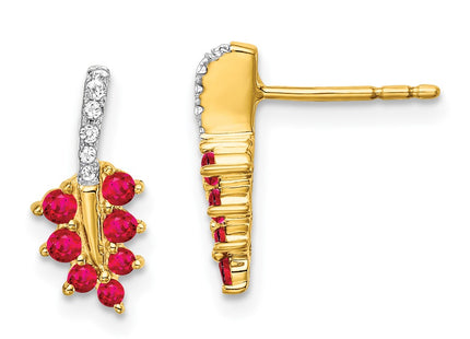 14k Yellow Gold Earrings Style EM7248 - Classique Jewelry Inc.