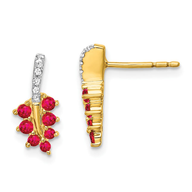 14k Yellow Gold Earrings Style EM7248 - Classique Jewelry Inc.