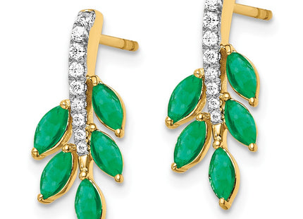 14k Yellow Gold Earrings Style EM7249 - Classique Jewelry Inc.