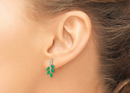 14k Yellow Gold Earrings Style EM7249 - Classique Jewelry Inc.