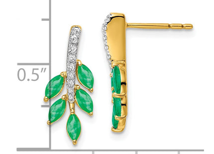 14k Yellow Gold Earrings Style EM7249 - Classique Jewelry Inc.