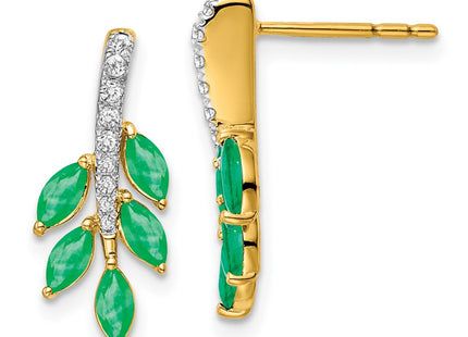 14k Yellow Gold Earrings Style EM7249 - Classique Jewelry Inc.