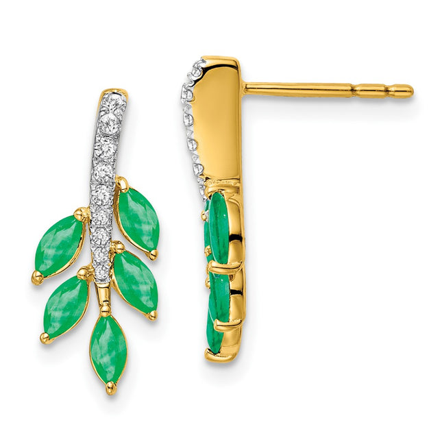 14k Yellow Gold Earrings Style EM7249 - Classique Jewelry Inc.