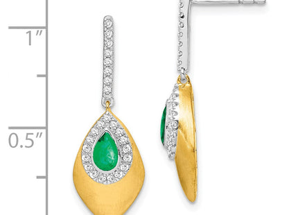 14k Two-tone Earrings Style EM7250 - Classique Jewelry Inc.