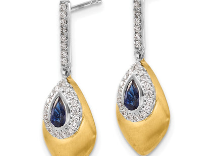 14k Two-tone Earrings Style EM7250 - Classique Jewelry Inc.