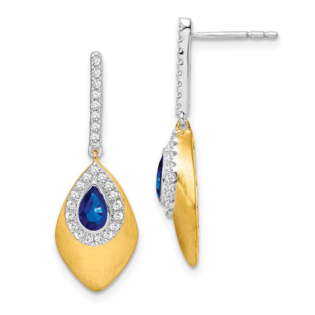 14k Two-tone Earrings Style EM7250 - Classique Jewelry Inc.