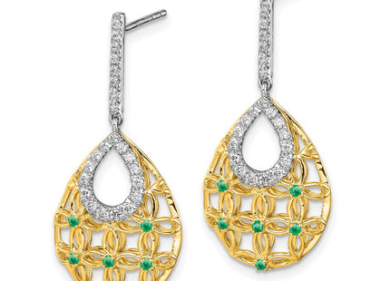 14k Yellow Gold Earrings Style EM7251 - Classique Jewelry Inc.