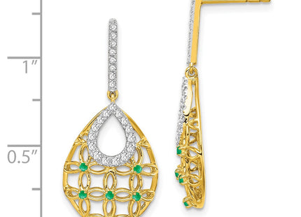 14k Yellow Gold Earrings Style EM7251 - Classique Jewelry Inc.