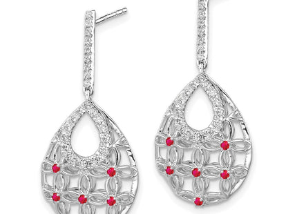 14k White Gold Earrings Style EM7251 - Classique Jewelry Inc.