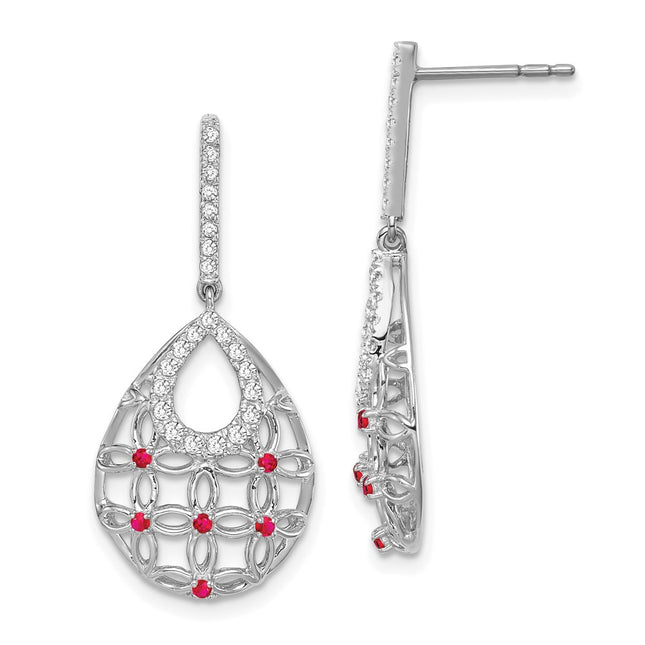 14k White Gold Earrings Style EM7251 - Classique Jewelry Inc.