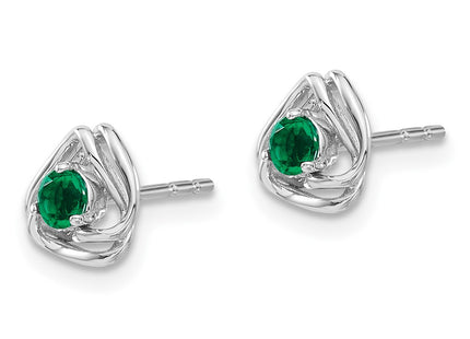 14k White Gold Earrings Style EM7395 - Classique Jewelry Inc.