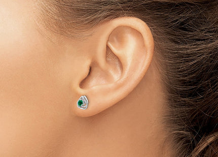 14k White Gold Earrings Style EM7395 - Classique Jewelry Inc.