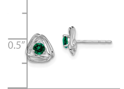 14k White Gold Earrings Style EM7395 - Classique Jewelry Inc.