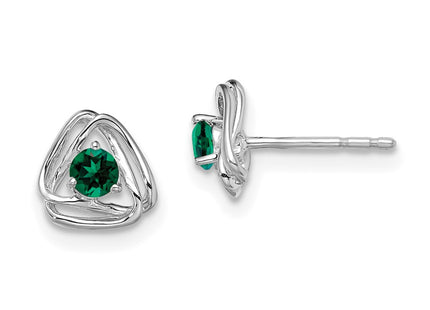 14k White Gold Earrings Style EM7395 - Classique Jewelry Inc.