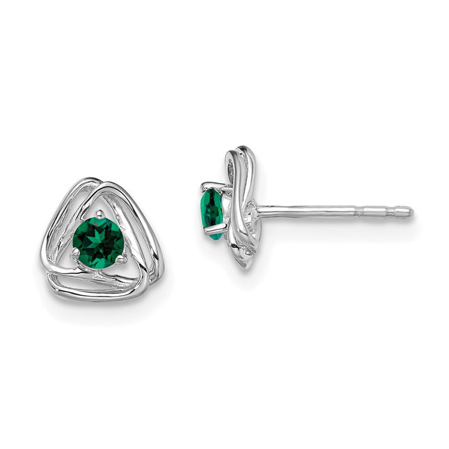 14k White Gold Earrings Style EM7395 - Classique Jewelry Inc.