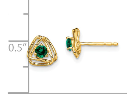 14k Yellow Gold Earrings Style EM7395 - Classique Jewelry Inc.