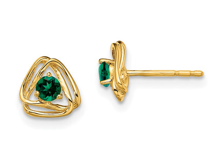 14k Yellow Gold Earrings Style EM7395 - Classique Jewelry Inc.