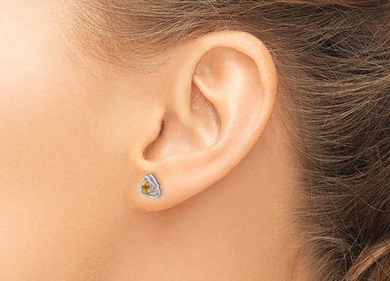 14k White Gold Earrings Style EM7395 - Classique Jewelry Inc.