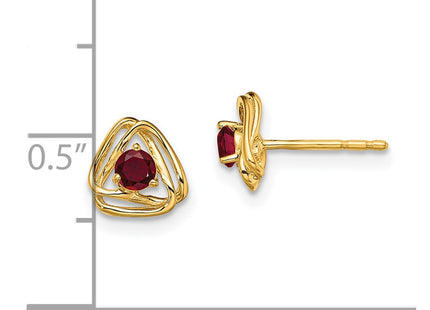 14k Yellow Gold Earrings Style EM7395 - Classique Jewelry Inc.