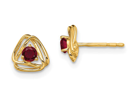 14k Yellow Gold Earrings Style EM7395 - Classique Jewelry Inc.