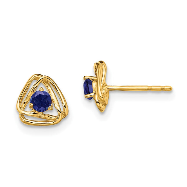 14k Yellow Gold Earrings Style EM7395 - Classique Jewelry Inc.