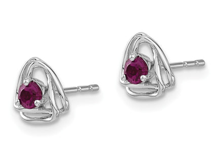 14k White Gold Earrings Style EM7395 - Classique Jewelry Inc.