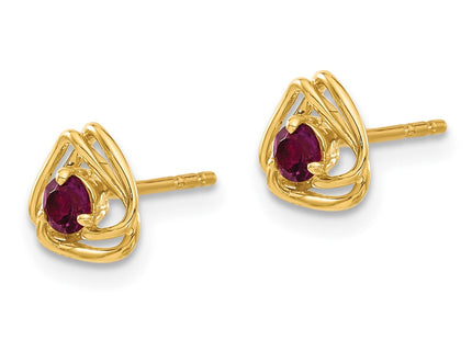 14k Yellow Gold Earrings Style EM7395 - Classique Jewelry Inc.