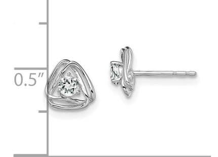 14k White Gold Earrings Style EM7395 - Classique Jewelry Inc.