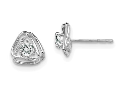 14k White Gold Earrings Style EM7395 - Classique Jewelry Inc.