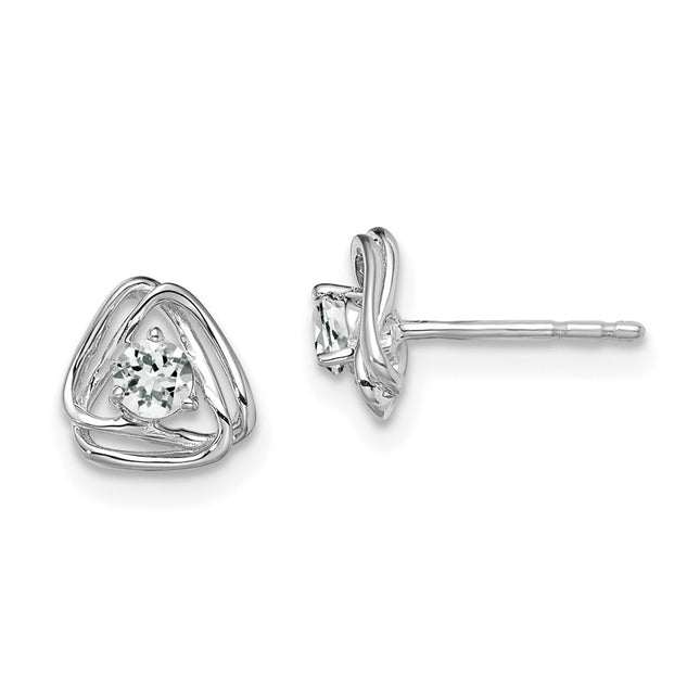 14k White Gold Earrings Style EM7395 - Classique Jewelry Inc.