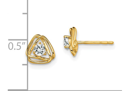 14k Yellow Gold Earrings Style EM7395 - Classique Jewelry Inc.