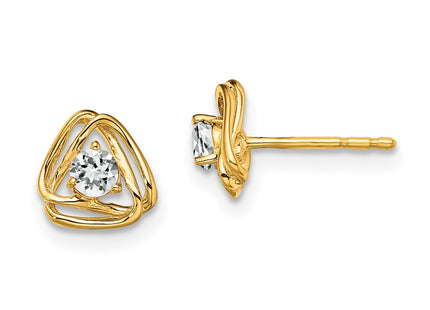 14k Yellow Gold Earrings Style EM7395 - Classique Jewelry Inc.