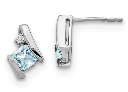 14k White Gold Earrings Style EM7398 - Classique Jewelry Inc.