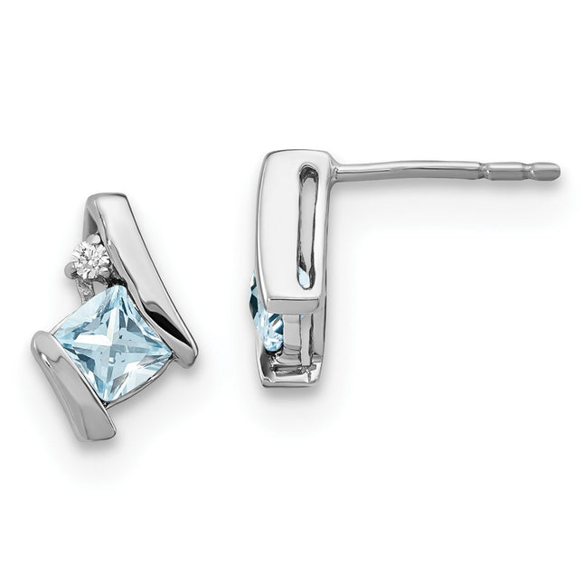 14k White Gold Earrings Style EM7398 - Classique Jewelry Inc.