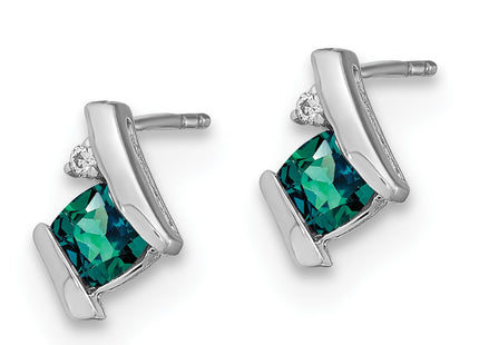 14k White Gold Earrings Style EM7398 - Classique Jewelry Inc.