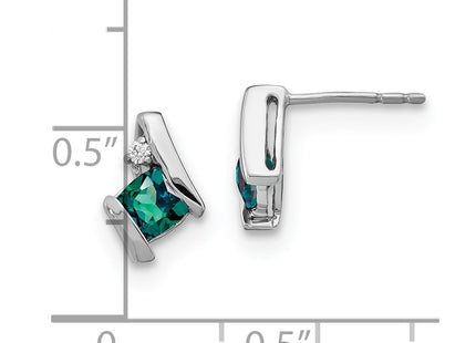 14k White Gold Earrings Style EM7398 - Classique Jewelry Inc.