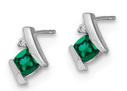 14k White Gold Earrings Style EM7398 - Classique Jewelry Inc.