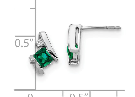 14k White Gold Earrings Style EM7398 - Classique Jewelry Inc.