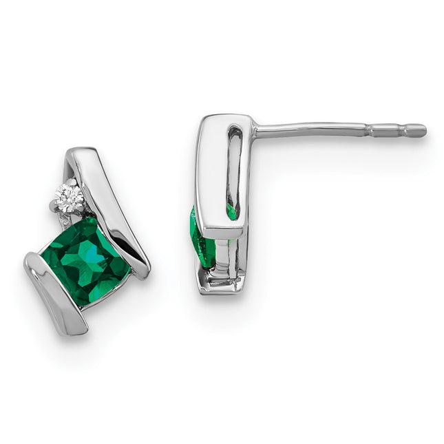14k White Gold Earrings Style EM7398 - Classique Jewelry Inc.