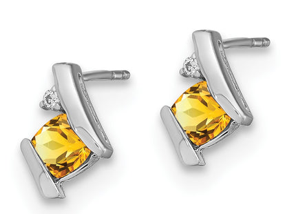 14k White Gold Earrings Style EM7398 - Classique Jewelry Inc.