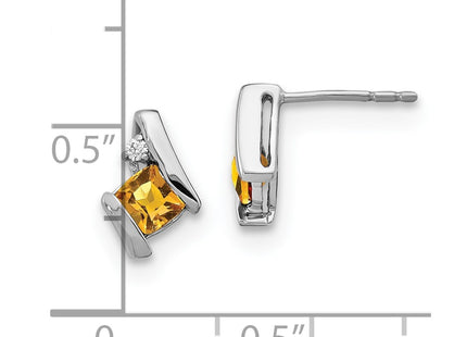 14k White Gold Earrings Style EM7398 - Classique Jewelry Inc.