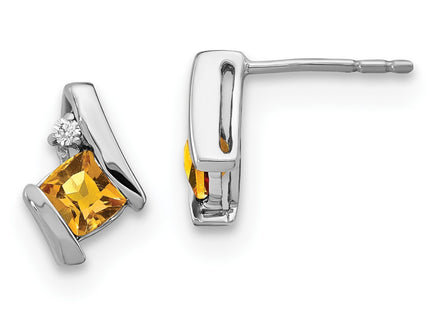 14k White Gold Earrings Style EM7398 - Classique Jewelry Inc.