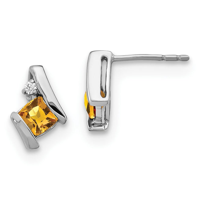 14k White Gold Earrings Style EM7398 - Classique Jewelry Inc.