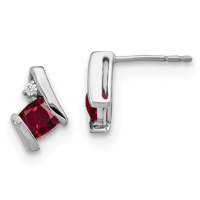 14k White Gold Earrings Style EM7398 - Classique Jewelry Inc.