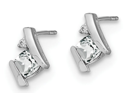 14k White Gold Earrings Style EM7398 - Classique Jewelry Inc.
