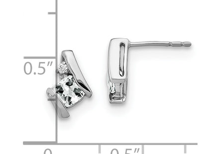 14k White Gold Earrings Style EM7398 - Classique Jewelry Inc.